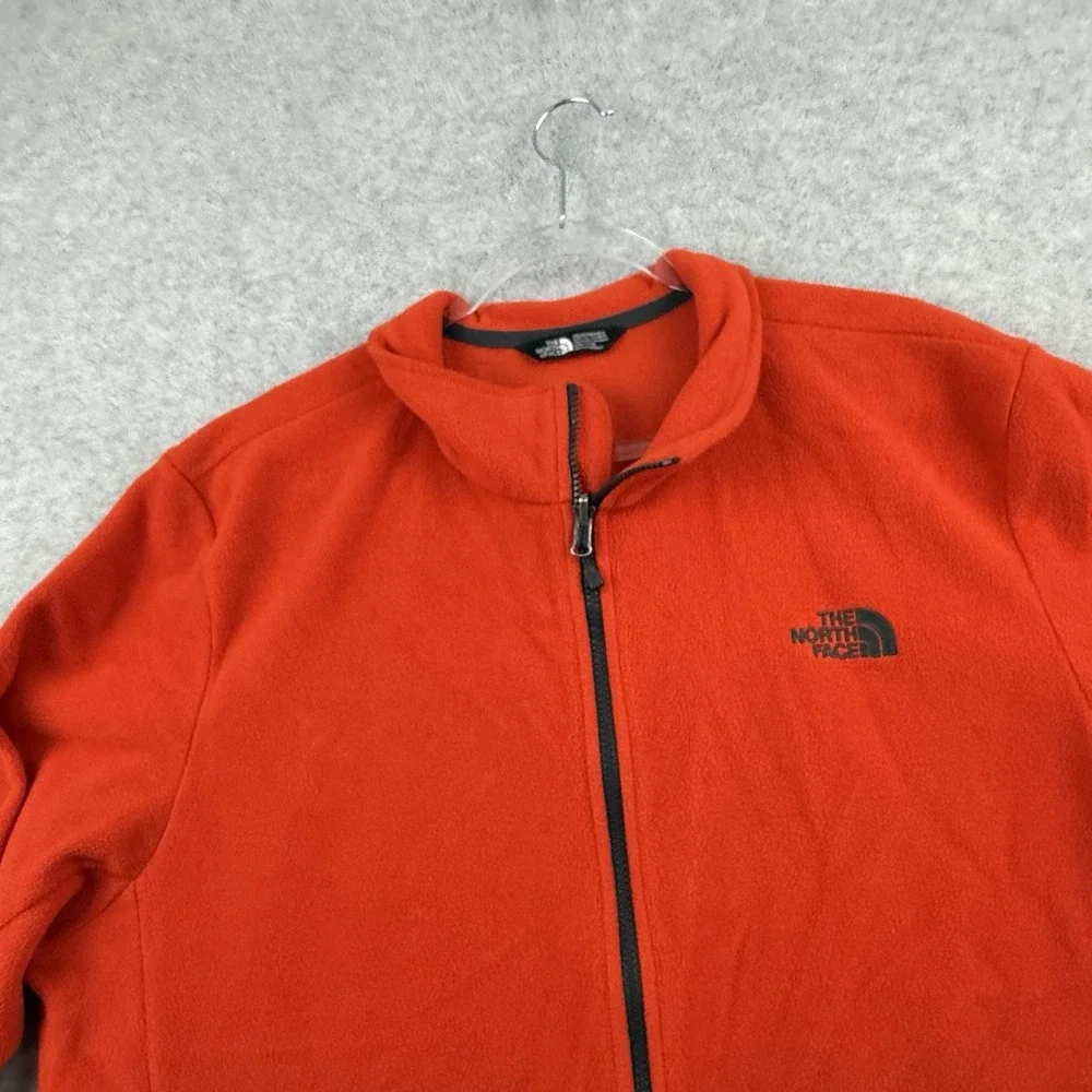 The North Face Zip Front Orange Long Sleeve Jacket Zip Pockets Size XXL Unisex